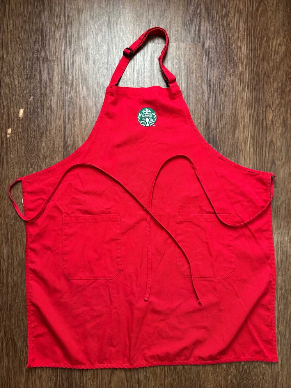 Starbucks Red Apron with Current Logo